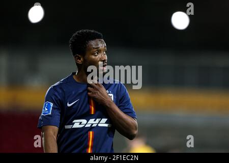 Farum, Danemark. 7 mars 2021. Ibrahim Sadiq (37) du FC Nordsjaelland vu pendant le match 3F Superliga entre le FC Nordsjaelland et l'AC Horsens en droit de Dream Park à Farum. (Crédit photo : Gonzales photo/Alamy Live News Banque D'Images