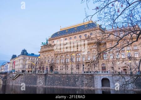 Národní divadlo, Théâtre National, Nove mesto, Prague, République Tchèque Banque D'Images