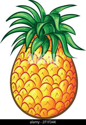 Illustration de dessin animé à l'ananas Illustration de Vecteur