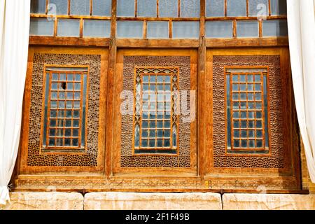 En iran, l'ancienne fenêtre de l'architecture Banque D'Images