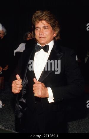 BEVERLY HILLS, CA - AOÛT 15 : acteur Michael Landon à la première de 'sam's son' Beverly Hills le 15 août 1984 à l'Academy Theatre de Beverly Hills, Californie. Crédit: Ralph Dominguez/MediaPunch Banque D'Images