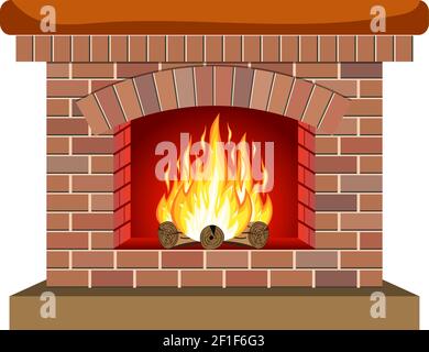Cheminée de Noël. Illustration de Vecteur