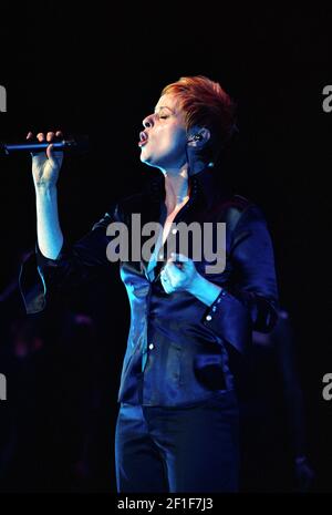 Lisa Stansfield en concert au Royal Albert Hall de Londres, Royaume-Uni. 3 avril 2003 Banque D'Images