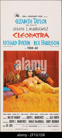 Cléopâtre est un film dramatique historique américain réalisé par Joseph L. Mankiewicz en 1963. Feat. Richard Burton, Rex Harrison. 1963. Banque D'Images