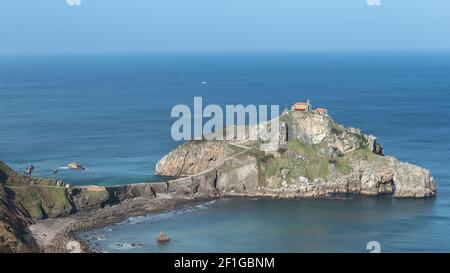 Gaztelugatxe en pays basque, Espagne Banque D'Images