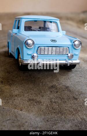 Modèle à échelle d'un GDR Trabant, France Banque D'Images