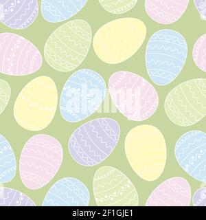 Œufs de Pâques sans coutures. Illustration de Vecteur