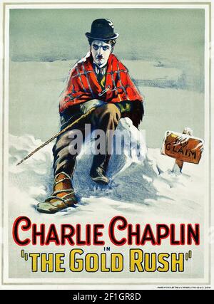 Charlie Chaplin, The Gold Rush, affiche de film, 1925 ‧ Comedy/Drama Banque D'Images