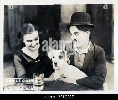 Charlie Chaplin photo du film A Dog's Life. 1918. Banque D'Images