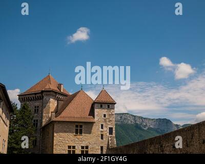 Suivi tourné sur le château d'Annecy, France Banque D'Images