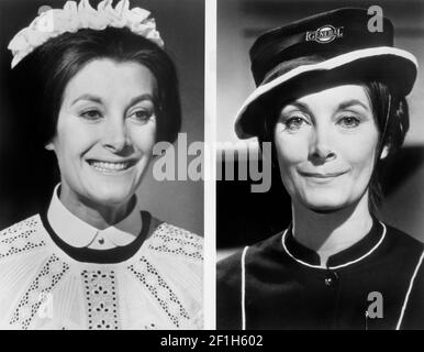 Jean Marsh, responsable et épaules Publicité Portraits pour la série de dramatiques télévisées britanniques, « en haut, en bas », ITV, 1976 Banque D'Images