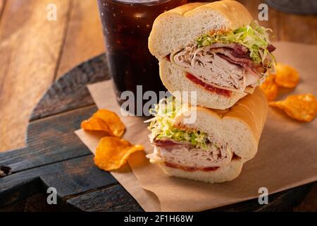 Sandwich BLT dinde Banque D'Images