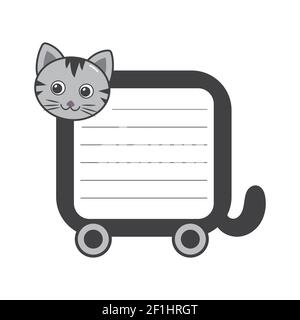 Bannières vectorielles / arrière-plans avec famille de dessins animés heureux mignon avec animaux de compagnie. Création de cadres de zone de texte. Illustration de Vecteur