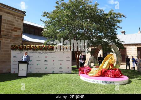 Sydney, Australie. 9 mars 2021. L'Australian Turf Club (ATC) lance officiellement le prestigieux Sydney Autumn Racing Carnival de six semaines à travers Rosehill Gardens et Royal Randwick (du 13 mars au 17 avril), qui comprend 48 courses de Blacktype, 18 courses du groupe 1 et plus de 37 millions de dollars de prizemoney et de trophées. Le Sydney Autumn Racing Carnival, qui va voir l'hospitalité, le divertissement et la mode de haut niveau sur piste, commence avec la Journée des dames de Chandon le 13 mars et se termine le jour des enjeux de Schweppes, le 17 avril. Crédit : Richard Mines/Alamy Live News Banque D'Images