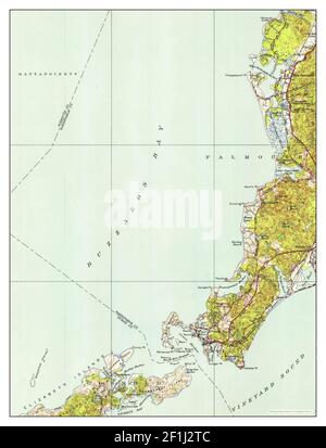 Woods Hole, Massachusetts, carte 1953, 1:31680, États-Unis d'Amérique par Timeless Maps, données U.S. Geological Survey Banque D'Images