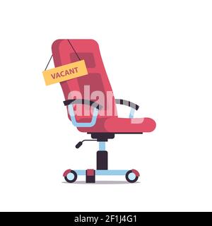 panneau vacant sur le fauteuil de bureau entreprise recrutement vecteur de concept de recrutement illustration Illustration de Vecteur