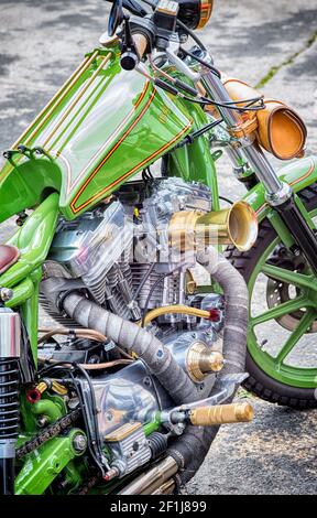 Harley Davidson Outlaw moto personnalisée Banque D'Images