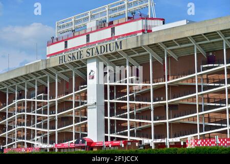 DeKalb, Illinois, États-Unis. Stade Huskie, stade de football, sur le campus de l'université de l'Illinois du Nord. Banque D'Images