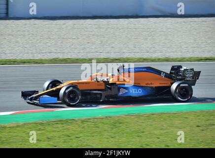 Lando Norris dans les sessions de formation du circuit Barcelone-Catalogne Banque D'Images