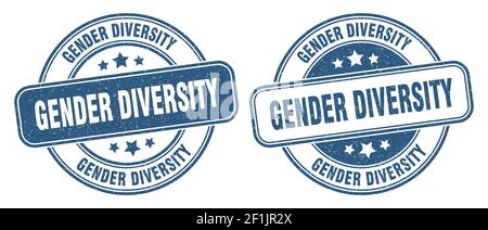timbre sur la diversité des sexes. affiche sur la diversité des sexes. étiquette de grunge ronde Illustration de Vecteur