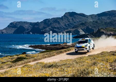 71 KRISTENSON Tom et Appelskog Henrik, Ford Fiesta, JWRC, action pendant le Championnat du monde de voitures de rallye WRC 2019, rallye d'Italia Sardegna du 13 au 16 juin, à Alghero et Cagliari, Italie - photo Thomas Fenetre / DPPI Banque D'Images