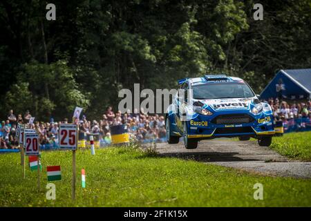 09 Vaclav PECH (CZE), Petr UHEL (CZE), Ford Fiesta R5, EuroOil - Inpelt Team, action pendant le rallye européen ERC Barum 2019, du 16 au 18 août, à Zlin, République Tchèque - photo Gregory Lenmand / DPPI Banque D'Images