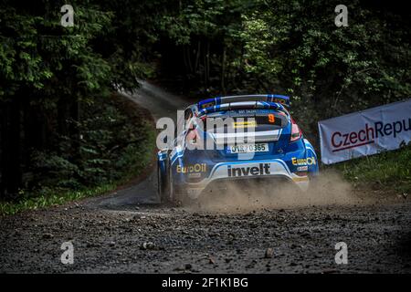 09 Vaclav PECH (CZE), Petr UHEL (CZE), Ford Fiesta R5, EuroOil - Inpelt Team, action pendant le rallye européen ERC Barum 2019, du 16 au 18 août, à Zlin, République Tchèque - photo Gregory Lenmand / DPPI Banque D'Images