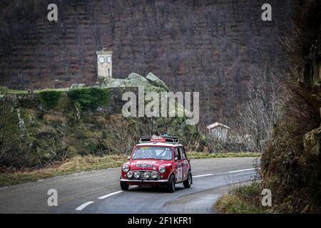 72 DUPIN Arnaud (FRA), BORIES Frederic (FRA), MORRIS MINI COOPER S, 1964, ASSO JULES BIANCHI, action pendant le Rallye Monte Carlo Historique 2020 de janvier 30 à février 4 1 à Monaco - photo Alexandre Guillaumot / DPPI Banque D'Images