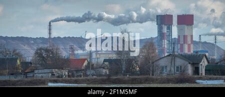 mines pour l'extraction de sel de potasse dans la ville de Soligorsk. Bélarus Banque D'Images