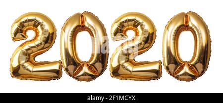 Noël nouvel an 2020 numéros ballons Banque D'Images