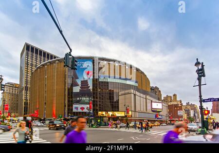 Madison Square Garden sur la 33ème rue à Manhattan, New York, Etats-Unis Banque D'Images