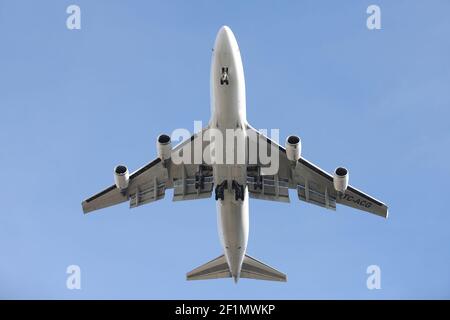 ISTANBUL, TURQUIE - 31 JANVIER 2021 : BOEING 747-481BDSF (CN 25641) D'ACT Airlines débarquant à l'aéroport Ataturk d'Istanbul. Banque D'Images