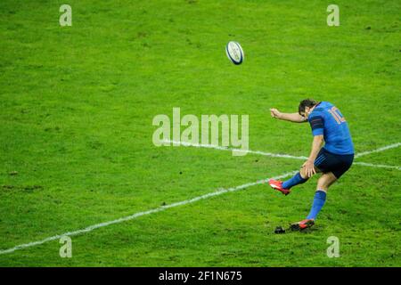 Camille Lopez (FRA) lors du match de rugby de championnat RBS 6 Nations entre la France et le pays de Galles le 28 février 2015, au Stade de France, à Saint Denis, France. Photo Stephane Allaman / DPPI Média Banque D'Images