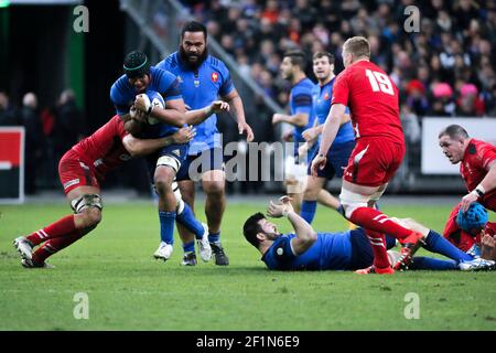 Thierry Dusauvoir (FRA) lors du match de rugby de championnat RBS 6 Nations entre la France et le pays de Galles, le 28 février 2015, au Stade de France, à Saint Denis, France. Photo Stephane Allaman / DPPI Média Banque D'Images