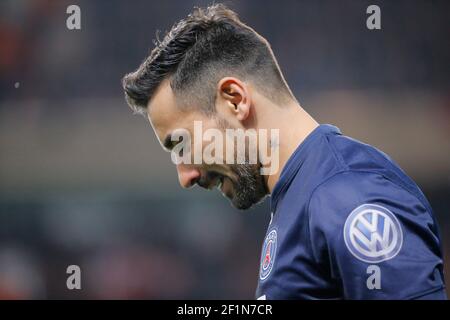 Ezequiel Ivan Lavezzi (psg) (Pocho) lors du match de football de la coupe française entre Paris Saint Germain et AS Saint Etienne le 8 avril 2015 au stade du Parc des Princes à Paris, France. Photo Stephane Allaman / DPPI Banque D'Images