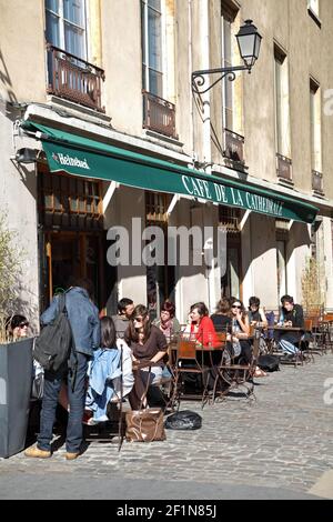 Café de la Cathédrale, rue St-Etienne Lyon Banque D'Images