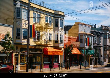 Le quartier de Castro à San Francisco, Californie, États-Unis Banque D'Images