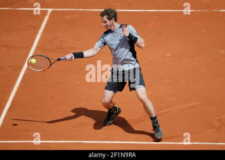 Andy Murray (GBR) a gagné contre Nick Kyrgios (AUS) lors de l'Open de tennis français au stade Roland Garros à Paris, le 30 mai 2015. Photo Stephane ALLAMAN / DPPI Banque D'Images