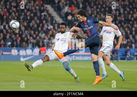 Edinson Roberto Paulo Cavani Gomez (psg) (El Matador) (El Botija) (Florestan) lors du championnat français L1 du match de football entre Paris Saint Germain et l'Olympique de Marseille le 4 octobre 2015 au stade du Parc des Princes à Paris, France. Photo Stephane Allaman / DPPI Banque D'Images