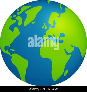 Illustration simplifiée du vecteur globe terrestre Illustration de Vecteur