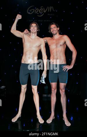Camille Lacourt nageur français, au Musée Grévin à Paris, France, le 30 novembre 2015. Photo Stephane Allaman / DPPI Banque D'Images
