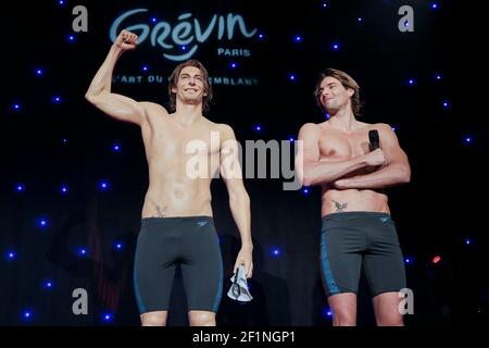 Camille Lacourt nageur français, au Musée Grévin à Paris, France, le 30 novembre 2015. Photo Stephane Allaman / DPPI Banque D'Images