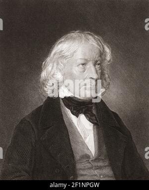 Bertel Thorvaldsen, 1770 - 1844. Sculpteur danois. Après une œuvre du XIXe siècle par Kirchhofer. Banque D'Images