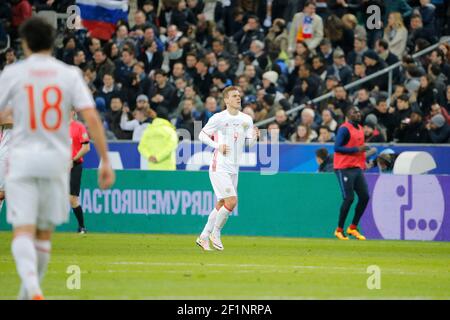 Olivier Giroud (Arsenal FC) (FRA) lors du match international de football 2016 entre la France et la Russie le 29 mars 2016 au Stade de France à Saint Denis, France - photo Stephane Allaman / DPPI Banque D'Images