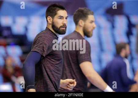 Nikola Karabatic (PSG Hanball), Luka Karabatic (PSG handball) lors du Handball finale 1/4 de la Ligue des champions de l'EHF entre Paris Saint-Germain Handball et HC Zagreb, le 1er mai 2016, à Halle Georges Carpentier, à Paris, France - photo Stephane Allaman / DPPI Banque D'Images