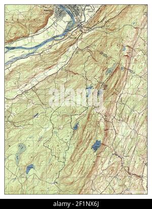 Port Jervis South, New York, carte 1943, 1:31680, États-Unis d'Amérique par Timeless Maps, données U.S. Geological Survey Banque D'Images