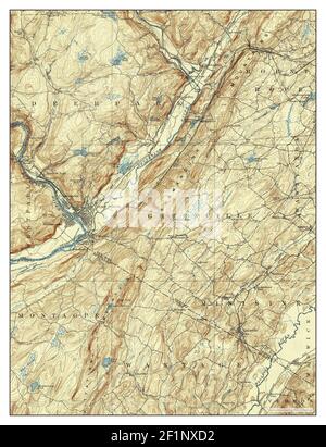 Port Jervis, New York, carte 1908, 1:62500, États-Unis d'Amérique par Timeless Maps, données U.S. Geological Survey Banque D'Images