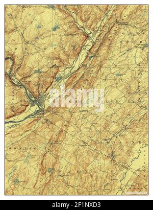 Port Jervis, New York, carte 1908, 1:62500, États-Unis d'Amérique par Timeless Maps, données U.S. Geological Survey Banque D'Images