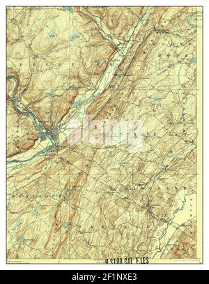 Port Jervis, New York, carte 1908, 1:62500, États-Unis d'Amérique par Timeless Maps, données U.S. Geological Survey Banque D'Images