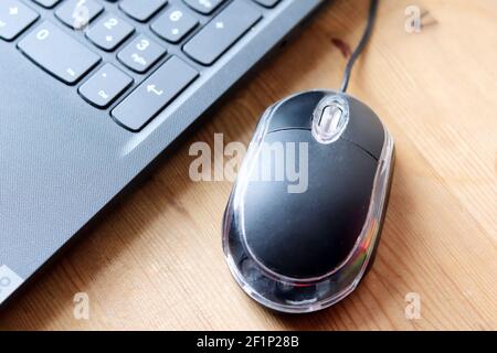 Clavier et souris d'ordinateur portable Banque D'Images